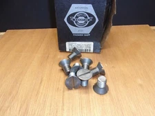 (Qty.8) 5/8-11 X 1" Flat Head Slotted Drive Plain Steel Machine Screws 