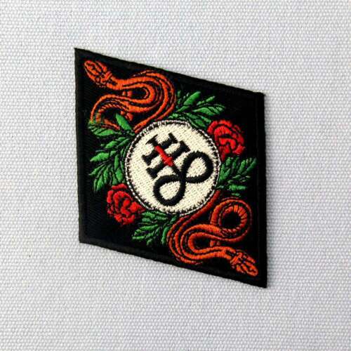 Embroidered Patches Iron Sew On Patches transfers Badges appliques Satan's Cross - Picture 2 of 4