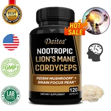 Nootropic Lion's Mane Cordyceps Reishi - Nootropic Brain Support Supplement