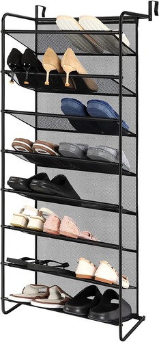 Over the Door Shoe Rack-8 Tier Heavy-Duty Shelf Hanging Organizer Space Saver - Picture 2 of 8
