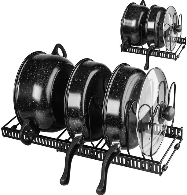Lid Organizer Holder Kitchen Cabinet Rack Pot Pan Storage Pantry Cookware Shelf For Sale Online Ebay
