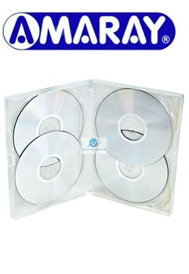 5 x 4 Wege Klar DVD 15mm Buchrücken hält 4 Discs Leer Neu Ersatz Hülle Amaray