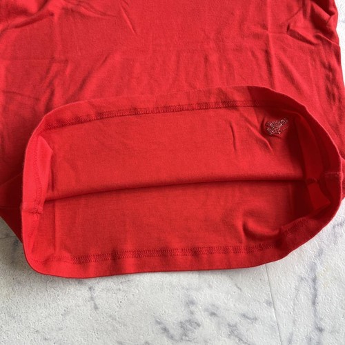 Burberry Blue Label Nova Check T-Shirt Cotton Red 38/US:S Authentic - Picture 6 of 24
