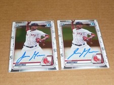 JOAN MARTINEZ AUTOGRAPH/AUTO LOT OF 2 RED SOX BOWMAN CHROME W931
