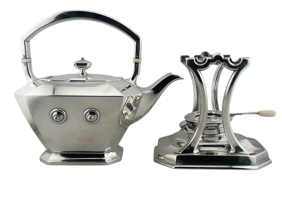 Juego de té de 5 piezas de plata de ley Gorham patrón Fairfax #04. Foto 4 de 4