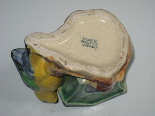 Vintage Ceramic Planter Bird & birdhouse | 3.5" | Occupied Japan 1940's - Picture 4 of 4