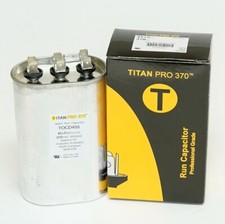 TitanPro TOCD455 HVAC Oval Dual Motor Run Capacitor 45/5 MFD/UF 370 Volts