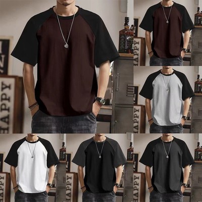 Männer Oben Herren Spitze T-Shirt Training Tee Zur Seite Fahren Farbanpassung