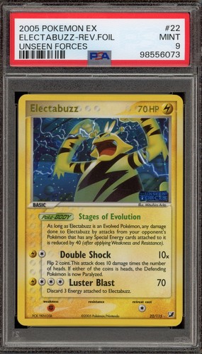 Pokemon Electabuzz EX Unseen Forces Reverse Holo Rare #22 PSA 9 Mint