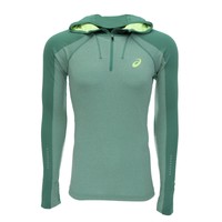 Asics Men's Hooded L/s Top Green L Asics Men's Hooded L/s Top Green L