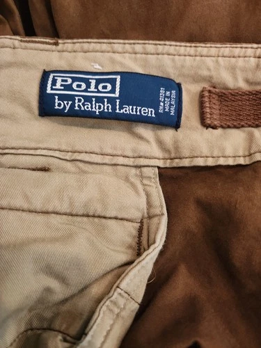Vtg Polo Ralph Lauren Brown Military Cargo Paratrooper Tactical Pants Mens Read image 11