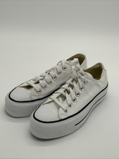 Converse Chuck Taylor All Star Lift Ox White/Black Women Size 5.5 560251C