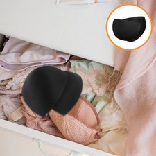 3 Pair Black Push Up Bra Inserts Pads for Sports and Swimwear