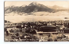 Panorama of Livingston Montana~Mt Baldy~Sanborn RPPC Postcard Park County MT -P3