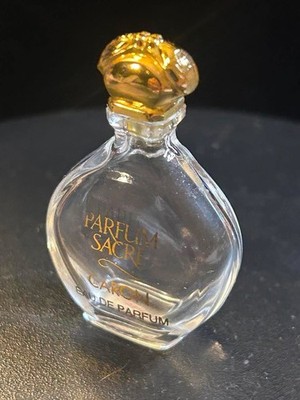 Vtg EMPTY Caron Parfum Sacre Eau de Parfum Vintage Miniature Perfume Bottle
