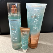Bath Body Works At the Beach 3pc Fragrance Body Cream Hand Cream Travel Size