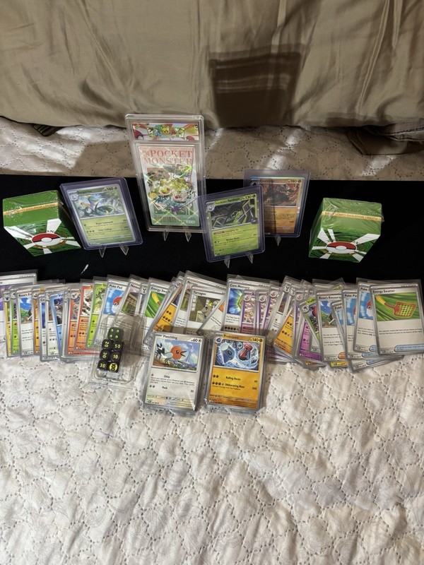 Pokemon Collector Set! 2x 100 Packs + Carddass Prism Slab + Rare Dice(300 Cards)
