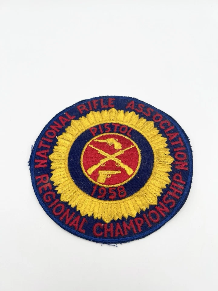 Vintage 1958 NRA National Rifle Association Pistol Regional Championship Patch - Image 2 of 4