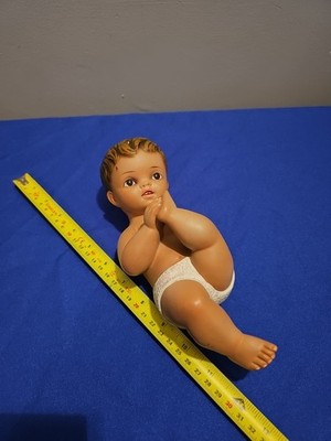 Vintage 9 Zoll Jesuskind Spanien Keramik handbemalt für Krippe Krippe Criche