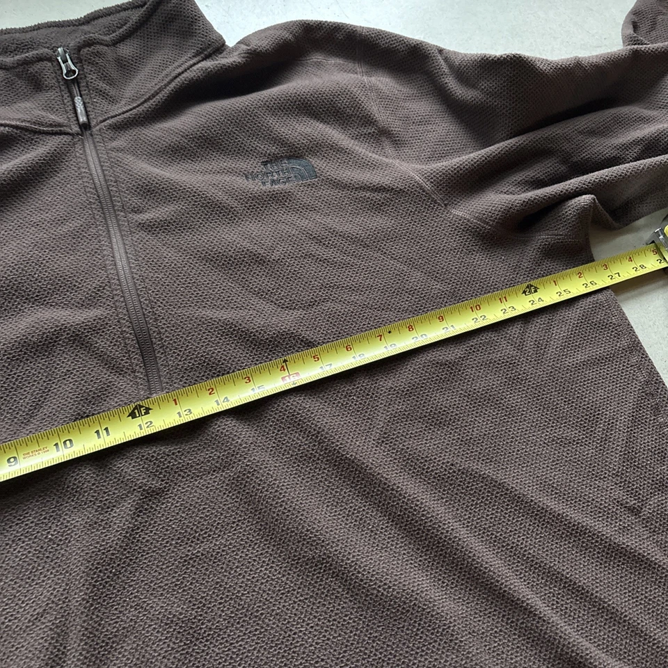 The North Face Fleece Pullover Sweater 1/2 Half Zip Coffee Brown Mens 2XL Hiking - Image 4 of 4