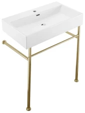Swiss Madison SM-CS7-30 30" Claire Console and Sink Set - Gold