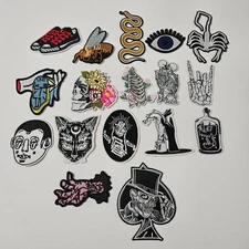 CHOICE Creepy Cute, Alt Art, Occult & Nature Goth - Iron-On / Sew-On Patches