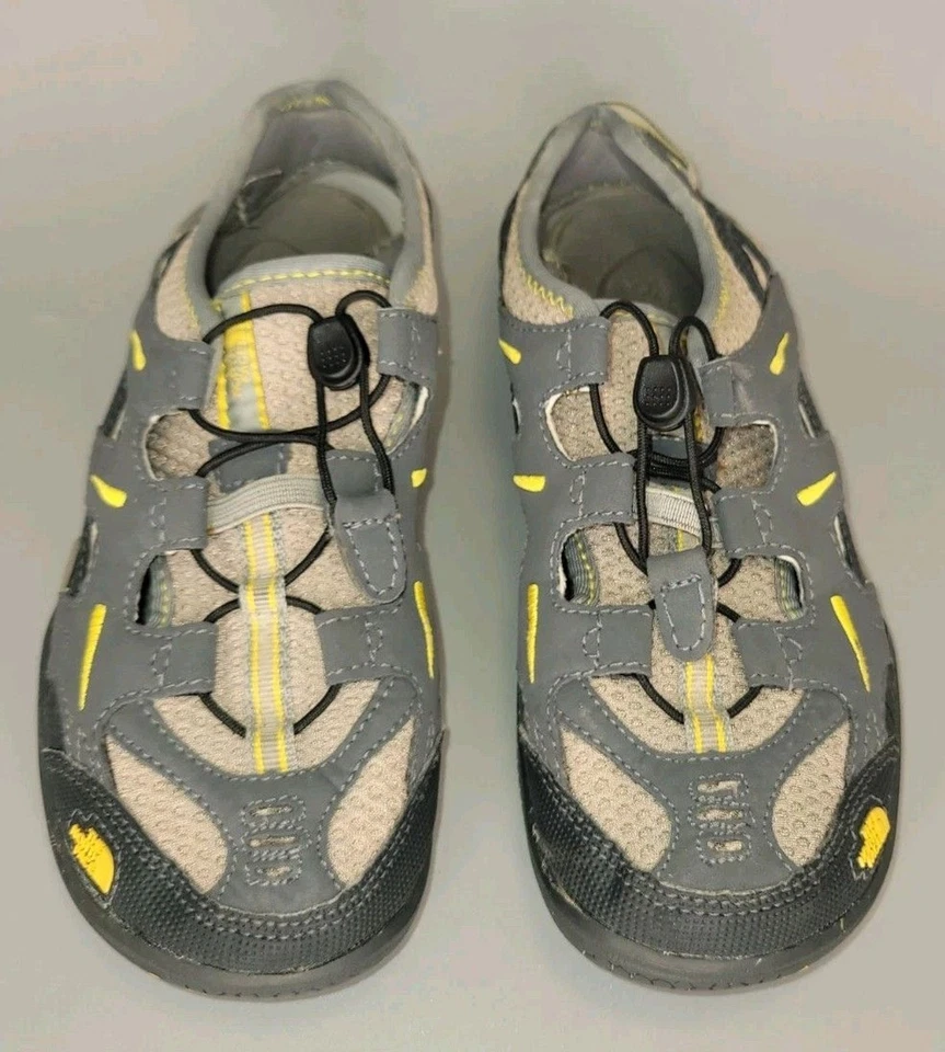 Sandalias The North Face Hedgefrog niños jóvenes 4 grises cordones fáciles de tirar zapatos de agua Foto 4 de 4