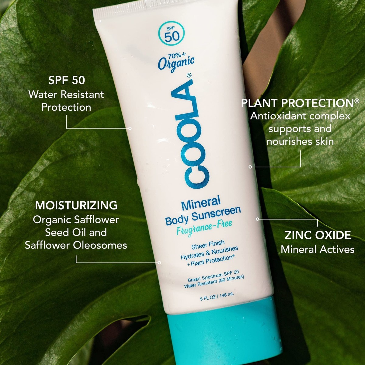 COOLA Mineral Body Sunscreen Lotion Vegan SPF 50 Fragrance 148ml