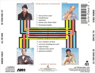 GENERAL PUBLIC - ALL THE RAGE NEW CD