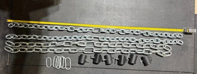 #ad #ad VEVOR Weight Lifting Chains Pairs 35lb amp; 44lb Olympic Barbell Chains w Collars $160.00