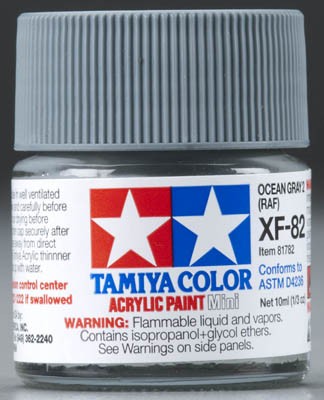 Tamiya Acrylic XF-82 Ocean Gray Paint Jar 81782