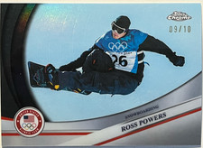 2026 Topps Chrome US Winter Olympics - Ross Powers BLACK #/10 Snowboarding RARE!