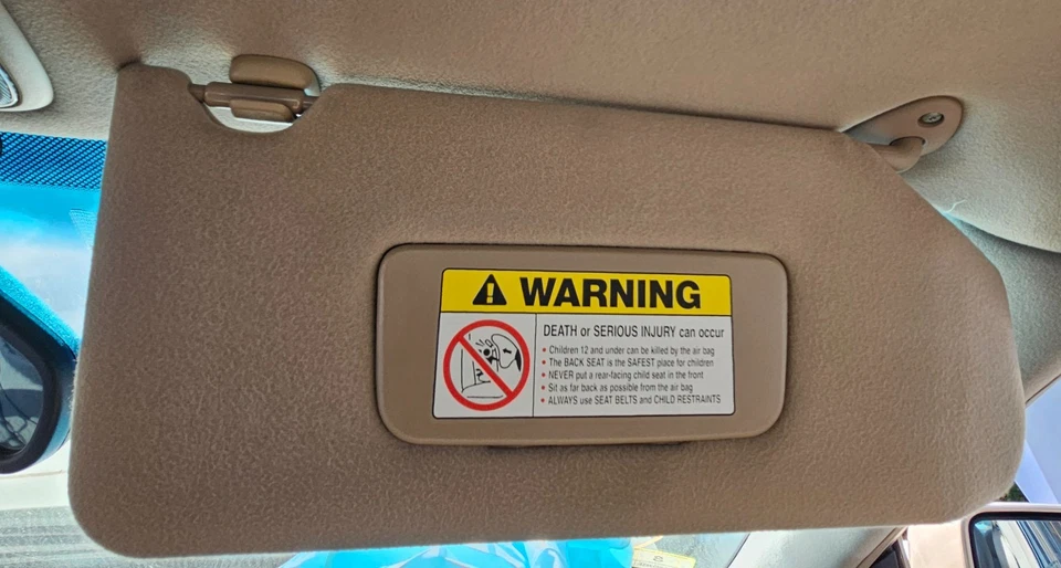 Parasol Acura CL 2000-2003 bronceado OEM lado del pasajero espejo retrovisor luz probado Foto 4 de 4