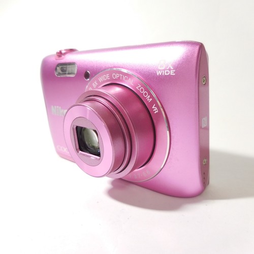 Cámara digital compacta Nikon COOLPIX S3700 rosa con cargador de batería tarjeta SD - Imagen 8 de 22
