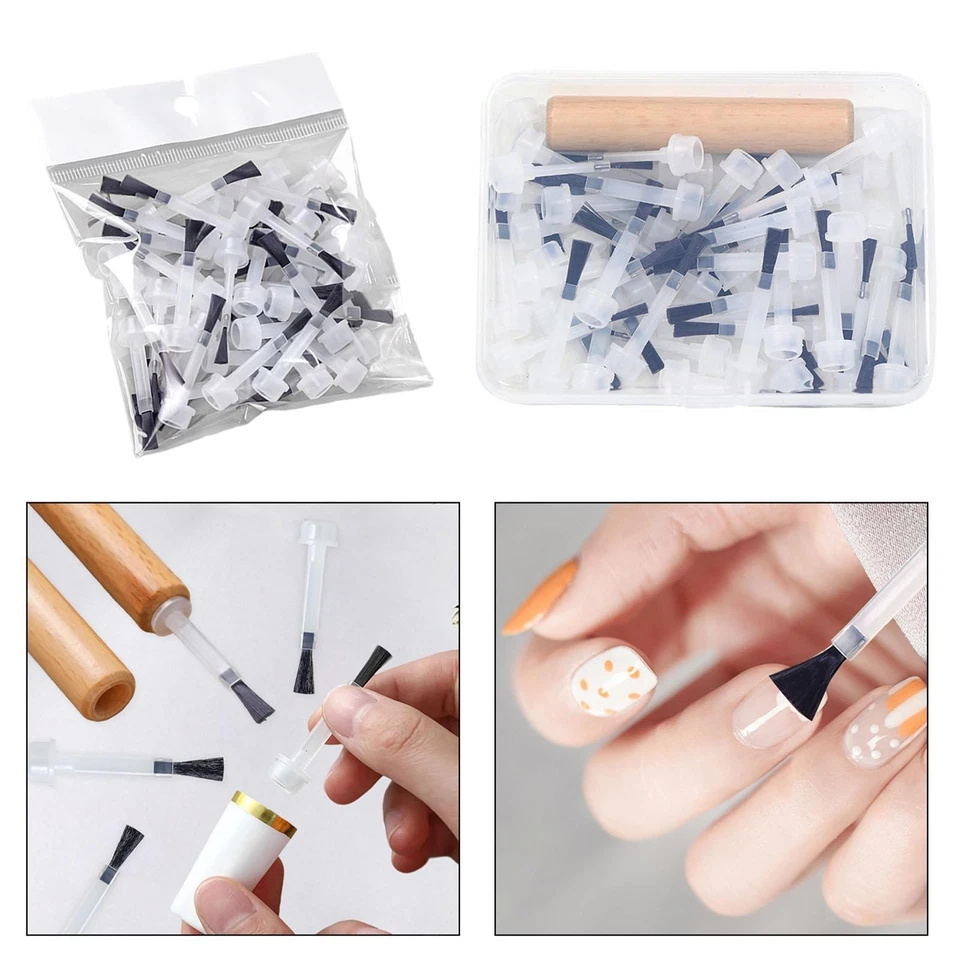 50x Nail Polish Replacement Brush Easy to Use Portable Soft
