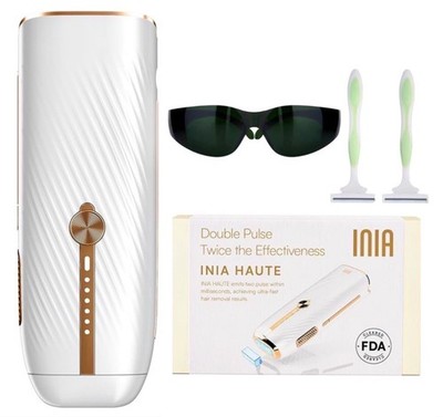 INIA HAUT Pro IPL Hair Removal Device - Women & Men, Ice Cooling, 5 Flashes/sec