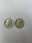 1964 D Roosevelt Dime US 10 Cent U.S America SILVER UNITED STATES X ( 2 )