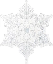 devembr Snowboard Stomp Pad, 3D Clear Snowflake 5.11 x 4.53, Transparent 