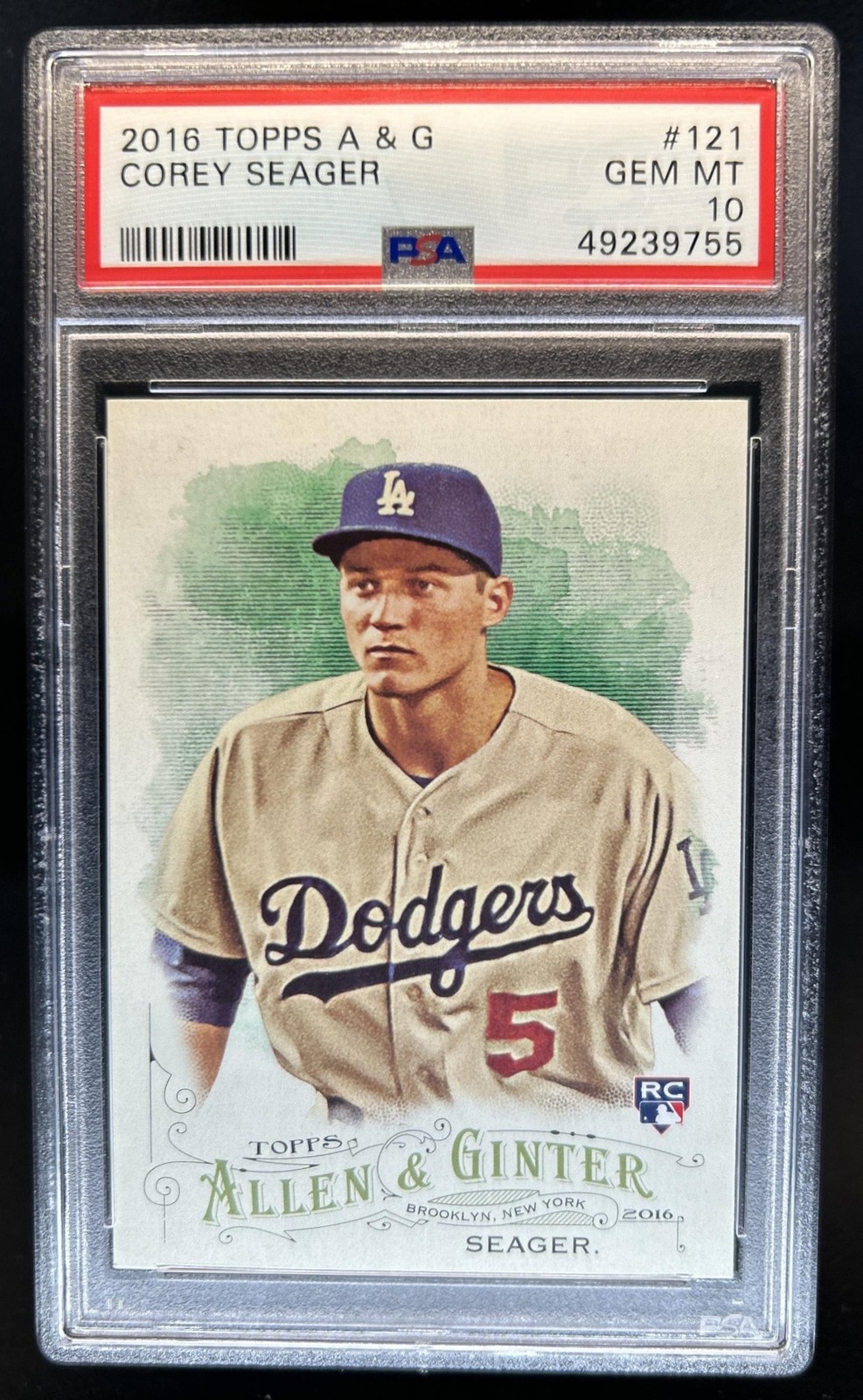 2016 Topps Allen & Ginter Corey Seager RC Rookie #121 Dodgers PSA 10 GEM MINT