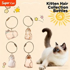 6PC Cat hair storage box pendant cat hair storage capsule keychain commemorative