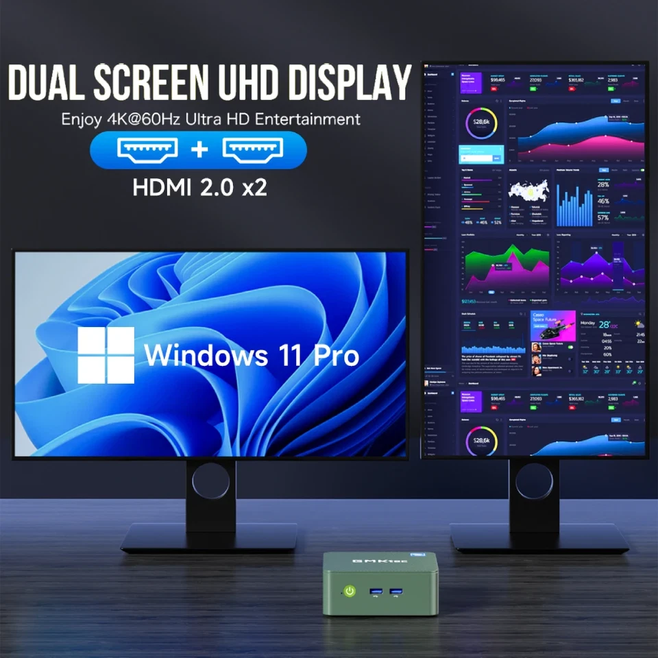 Mini PC desktop G3 Intel N100 Win11 Pro 8/16GB RAM 256/512GB SSD WiFi6 BT5.2 - Imagen 4 de 4