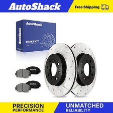 Front Drilled Slotted Brake Rotors Premium Ceramic Pads for Honda Insight