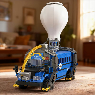 Fliegender Bus Bausteine Modell Battle Royale Fahrzeug Steine Autos Sets Geschenke