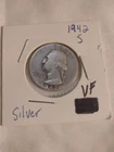 1942-S Washington Silver Quarter In Very Good Condition