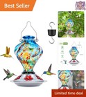 New ListingHummingbird Feeder Glass 24oz Leak Proof 5 Ports Hanging Garden Outdoor