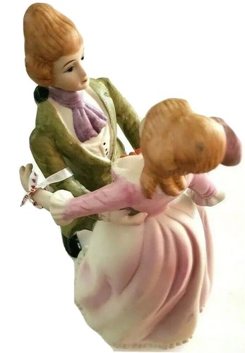 Himark Bisque Porcelain Victorian Dancing Figurine Couple Collectible Statue - Picture 6 of 9