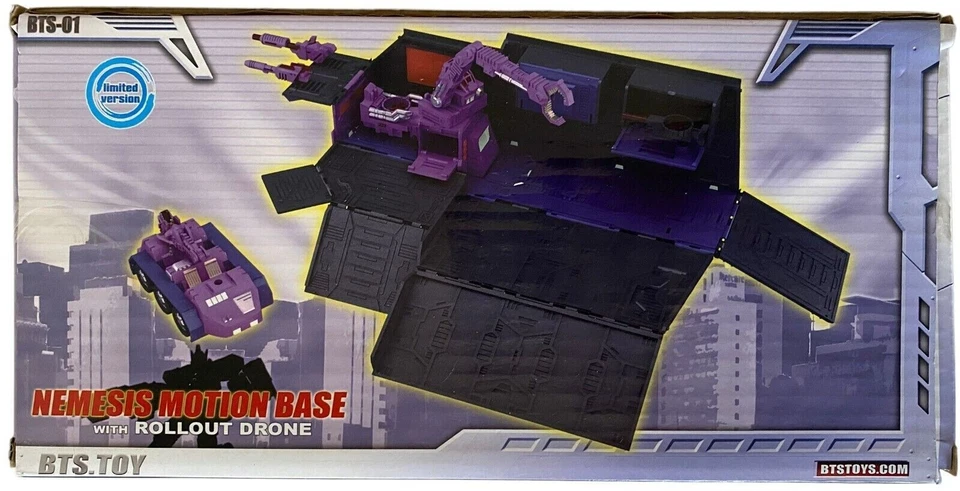 BTS-01 Universe Nemesis Prime Motion Base w Rollout Drone NEW Shattered Glass - Image 2 of 4