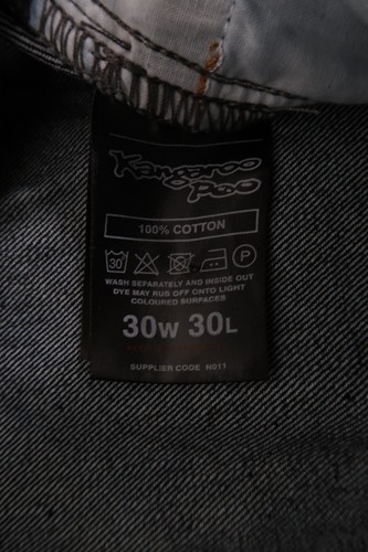 Pantalones de mezclilla azules con cinturón Kangaroo Poo para hombre W30 L29 nuevos con etiquetas - Imagen 10 de 12