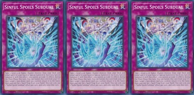 3x Sinful Spoils Subdual | LEDE-EN074 | Common | 1st Ed | NM | YuGiOh