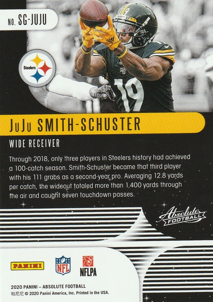 2020 Panini Absolute--JuJu Smith Schuster #SG-JuJu | eBay